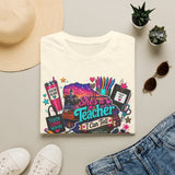 She's a Teacher I Can Tell T-Shirt — Colorful Teacher Appreciation Tee Staten Island