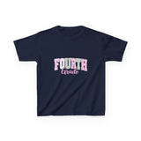 Fourth Grade Kids T-Shirt – Pastel Pink & Green "Fourth Grade" Back-to-School Tee