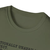 Sarcastic 'Emotionally Unavailable? Perfect.' T-Shirt — Anti-Narcissist Tee