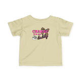Infant Tee — "Charge It to Daddy" Cute Baby Shirt with Leopard Accent