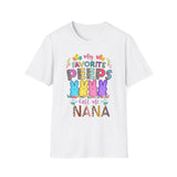 Nana Easter T-Shirt — "My Favorite Peeps Call Me Nana" with Fun Animal Print