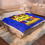 Teacher Life Velveteen Plush Blanket – Back to School Classroom Supplies Design