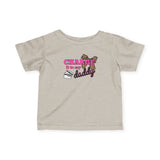 Infant Tee — "Charge It to Daddy" Cute Baby Shirt with Leopard Accent