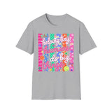 T-Shirt — "Helping Tiny Humans Do Big Things" Colorful Caregiver Tee