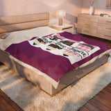 Teach Love Inspire Plush Blanket — Soft Velveteen Teacher Throw