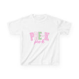 Pre-K Kids Tee — Pink Striped "PRE-K" Back to School Shirt