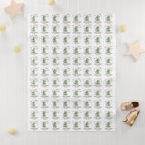 Baby Blanket - Cute Green Dinosaur 'Little Roars' Fleece Baby Blanket, Soft Nursery Throw for Newborns & Infants