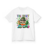 Kids Easter Bunny 'The Hunt Is On' Tee — Colorful Egg Hunt Shirt for Children