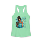 Brunette "Overthinker" Women's Ideal Racerback Tank