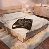Butterfly Tree Velveteen Plush Blanket — "Don't go through life. Grow through life." Inspirational Throw