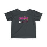 Infant Tee — "Charge It to Daddy" Cute Baby Shirt with Leopard Accent
