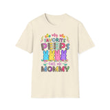Mommy Shirt — "My Favorite Peeps Call Me Mommy" Easter Animal Print Tee
