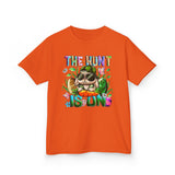 Kids Easter Bunny 'The Hunt Is On' Tee — Colorful Egg Hunt Shirt for Children