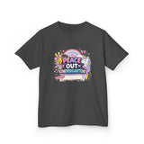 Personalized 'Peace Out Kindergarten' Kids Tee — Custom Name, Multiple Colors
