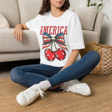 4th of July Cherries T-Shirt — America Patriotic Cherry Graphic Tee