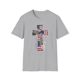 God Bless America Cross 4th of July T-Shirt