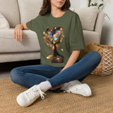 Butterfly Tree T-Shirt — Iridescent Butterfly Magic Graphic Tee - Don't Go Through Life. Grow Through Life