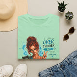 T-Shirt — “I Might Be an Overthinker But…I Overthink so I can Overcome” Red Head Graphic Tee for Overthinkers