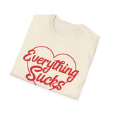 Everything Sucks Heart T-Shirt — Vintage Satire Tee