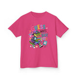 Kids T-Shirt — 'Guess Who's Back' Retro Gamer Dinosaur Graphic Tee