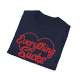 Everything Sucks Heart T-Shirt — Vintage Satire Tee