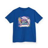 Personalized 'Peace Out Kindergarten' Kids Tee — Custom Name, Multiple Colors