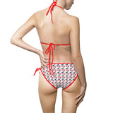 Triangle Bikini Swimsuit — Trump Girl Feminine Heels All-Over Design
