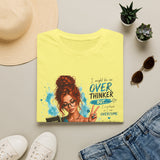 T-Shirt — “I Might Be an Overthinker But…I Overthink so I can Overcome” Red Head Graphic Tee for Overthinkers