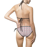 Triangle Bikini Swimsuit — Trump Girl Feminine Heels All-Over Design