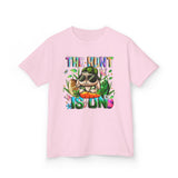 Kids Easter Bunny 'The Hunt Is On' Tee — Colorful Egg Hunt Shirt for Children
