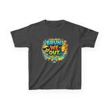 Last Day of School Kids Tee — “bruh we out” Personalized Kids T-Shirt