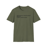 Sarcastic 'Emotionally Unavailable? Perfect.' T-Shirt — Anti-Narcissist Tee