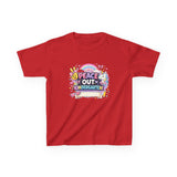 Personalized 'Peace Out Kindergarten' Kids Tee — Custom Name, Multiple Colors