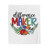 Difference Maker Plush Blanket — #TeacherLife Velveteen Throw