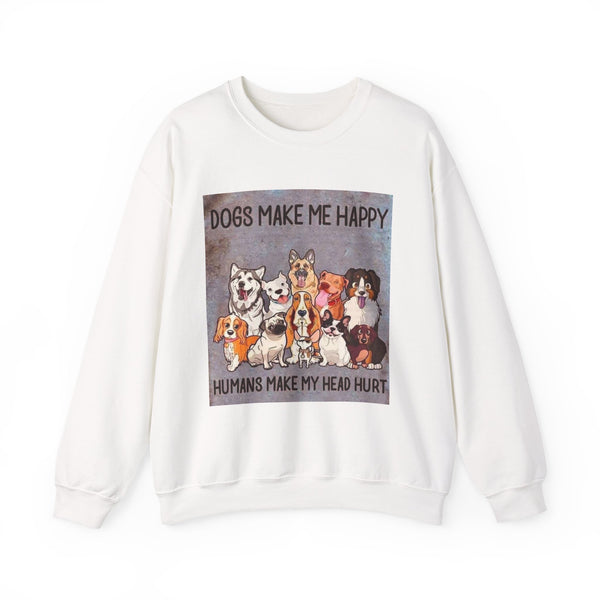 Dogs Make Me Happy Crewneck Sweatshirt
