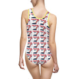 Trump Girl Women's One-Piece Swimsuit — Patriotic American Flag Print