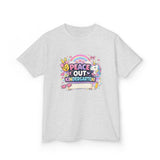 Personalized 'Peace Out Kindergarten' Kids Tee — Custom Name, Multiple Colors