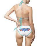 Hilarious "Top C*nt" Bikini Swimsuit — Women's String Two-Piece Beachwear