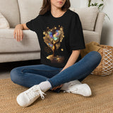 Butterfly Tree T-Shirt — Iridescent Butterfly Magic Graphic Tee - Don't Go Through Life. Grow Through Life