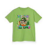 Kids Easter Bunny 'The Hunt Is On' Tee — Colorful Egg Hunt Shirt for Children