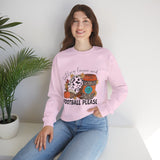 Fall Leaves and Football Crewneck Sweatshirt