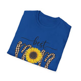 Best Mom Ever Sunflower Animal Print Personalized T-Shirt
