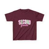 Second Grade Kids T‑Shirt — Cute Pastel Back‑to‑School Tee