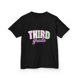 Third Grade Kids T‑Shirt — Pastel School Back to School Tee