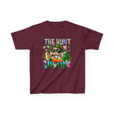 Kids Easter Bunny 'The Hunt Is On' Tee — Colorful Egg Hunt Shirt for Children