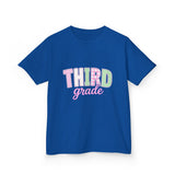 Third Grade Kids T‑Shirt — Pastel School Back to School Tee