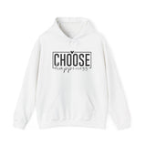 Hoodie — "Choose Happiness" Minimal Inspirational Pullover