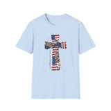 God Bless America Cross 4th of July T-Shirt