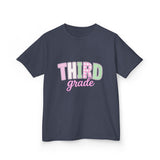 Third Grade Kids T‑Shirt — Pastel School Back to School Tee