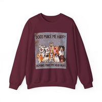 Dogs Make Me Happy Crewneck Sweatshirt